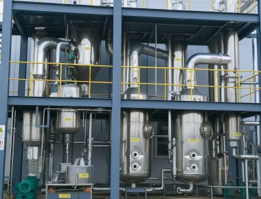 폐수 Mvr 증발 시스템 다중 효과 떨어지는 얇은 자동 필름 1600lph