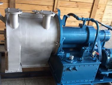 수평 2 단계 푸셔 원심분리 자동 연속 두 배 드럼